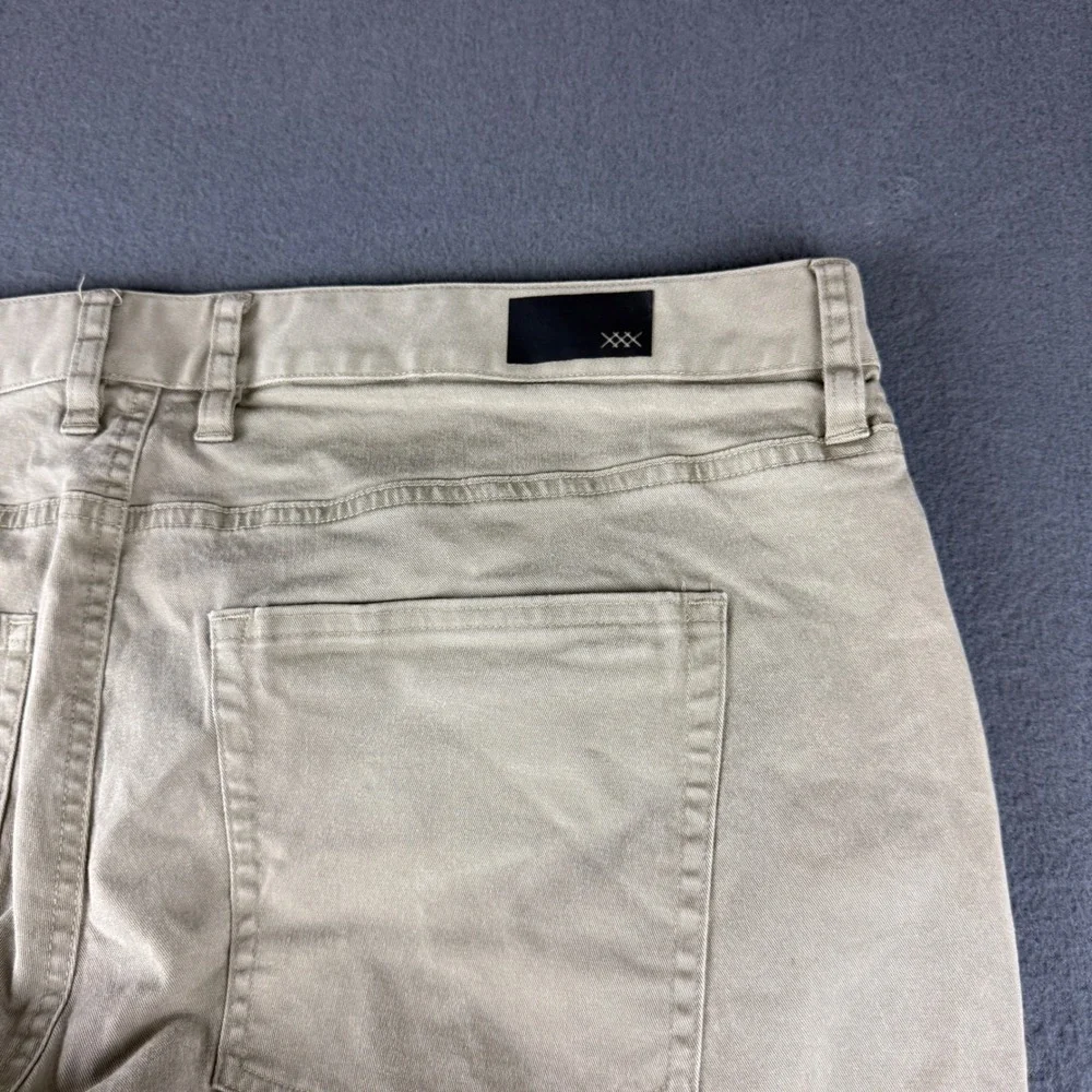 Rhone Everyday Twill Pants Men's 38x32 Beige 5 Pocket Chino Stretch Flat Jeans
